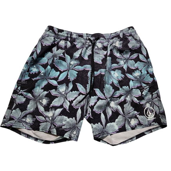 Volcom Mens XL Floral Print Swim Trunks Activewear Board Shorts - Picture 1 of 8